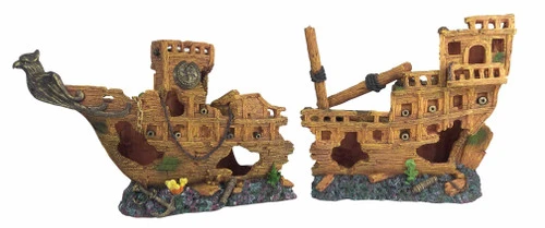 Aqua One Super Large Sunken Shipwreck (2 Parts) 2 Aqua One Super Large Sunken Shipwreck (2 Parts)