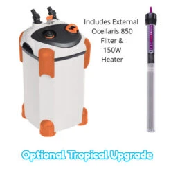 Aqua One AquaVogue 135 Litre Aquarium And Cabinet Oak 7 Aqua One AquaVogue 135 Litre Aquarium And Cabinet Oak -Fish Shop Aqua One Tropical Upgrade Ocellaris 850 and 150w Heater 04568.1674820644