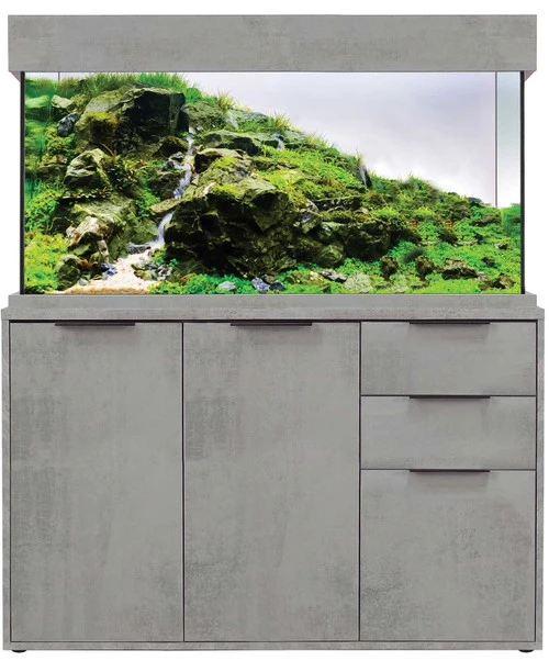 Aqua One Oakstyle 230 Industrial Concrete Edition Aquarium And Cabinet