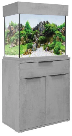 Aqua One Oakstyle 110 Industrial Concrete Edition Aquarium And Cabinet -Fish Shop aqua one 110 industrial concrete 01309.1609941256
