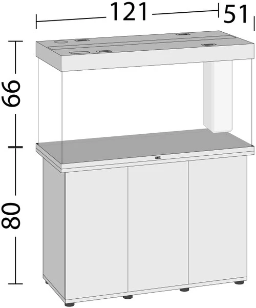 Juwel Rio 350 LED Aquarium And Cabinet Black 4 Juwel Rio 350 LED Aquarium And Cabinet Black - Image 2